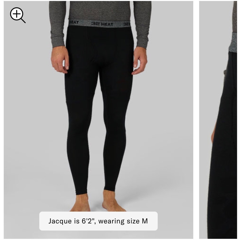 32 Degrees Men's Lightweight Base Layer Leggings – Black – Size Small – NWT